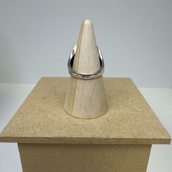 Sterling Silver & Green Enamel Italy Milor Ring 925-Size 9 - Picture 5 of 13